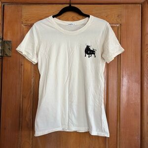 Cream Graphic Bull Shirt